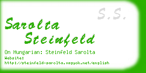 sarolta steinfeld business card